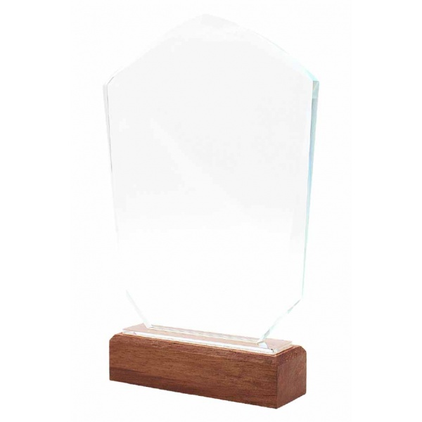 wooden crystal plaque singapore sv36-white