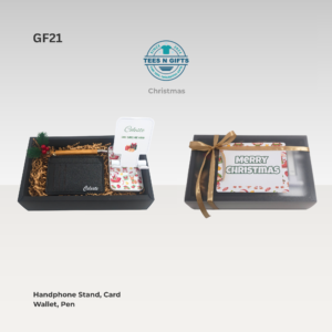 Personalised Christmas Phone Stand, Card Wallet & Pen Gift Set – GF21